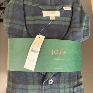 J. Crew Navy and Green Plaid Shirt